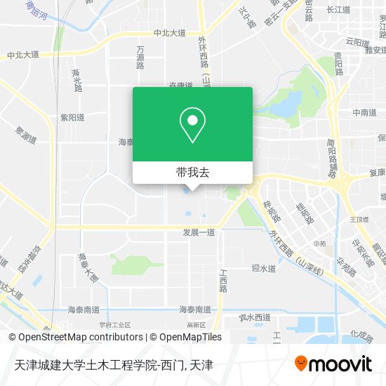 天津城建大学土木工程学院-西门地图