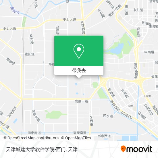天津城建大学软件学院-西门地图