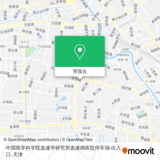 中国医学科学院血液学研究所血液病医院停车场-出入口地图
