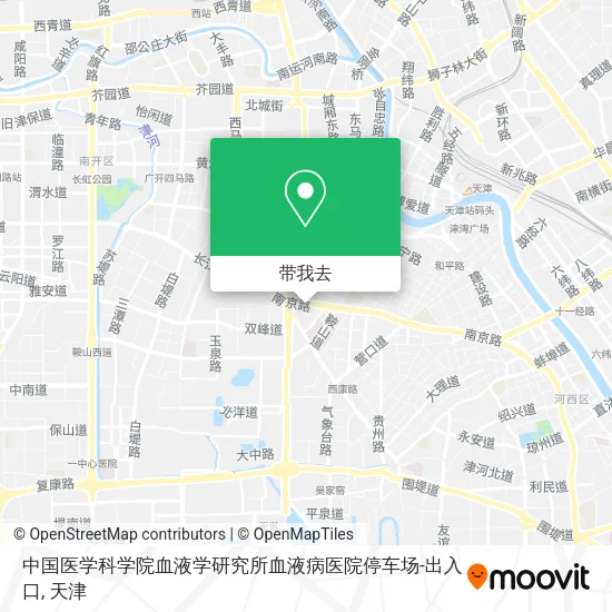 中国医学科学院血液学研究所血液病医院停车场-出入口地图