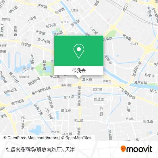 红霞食品商场(解放南路店)地图