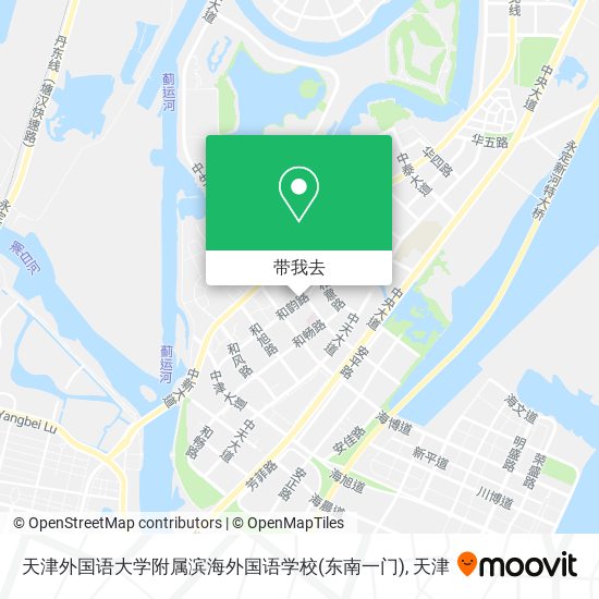 天津外国语大学附属滨海外国语学校(东南一门)地图