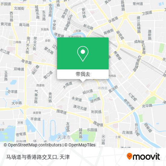 马场道与香港路交叉口地图