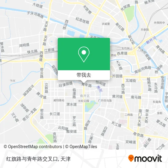 红旗路与青年路交叉口地图
