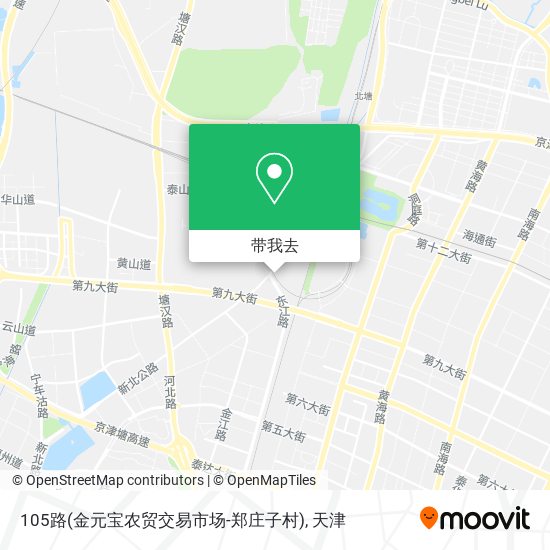 105路(金元宝农贸交易市场-郑庄子村)地图