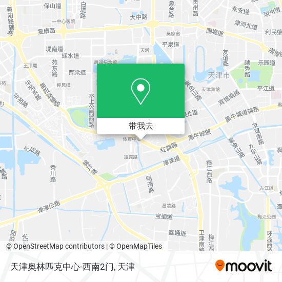 天津奥林匹克中心-西南2门地图