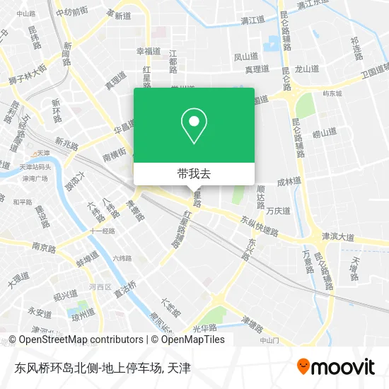 东风桥环岛北侧-地上停车场地图