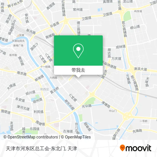 天津市河东区总工会-东北门地图
