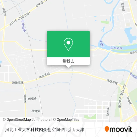河北工业大学科技园众创空间-西北门地图