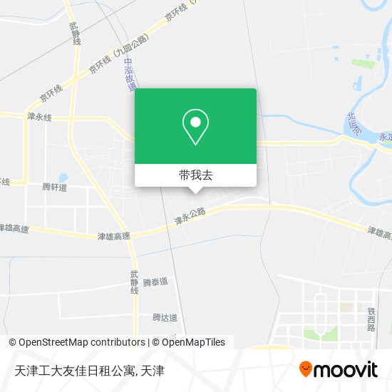 天津工大友佳日租公寓地图