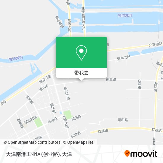 天津南港工业区(创业路)地图