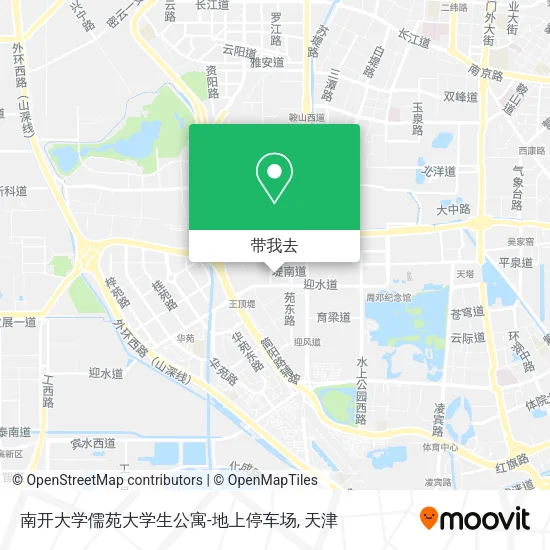 南开大学儒苑大学生公寓-地上停车场地图