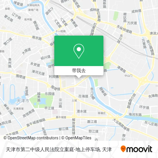 天津市第二中级人民法院立案庭-地上停车场地图