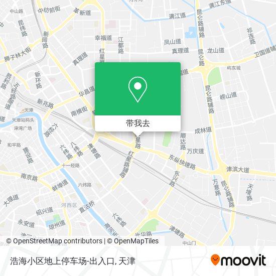 浩海小区地上停车场-出入口地图