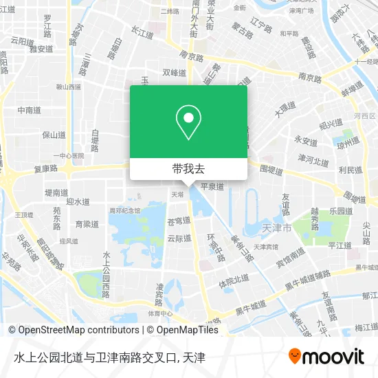 水上公园北道与卫津南路交叉口地图