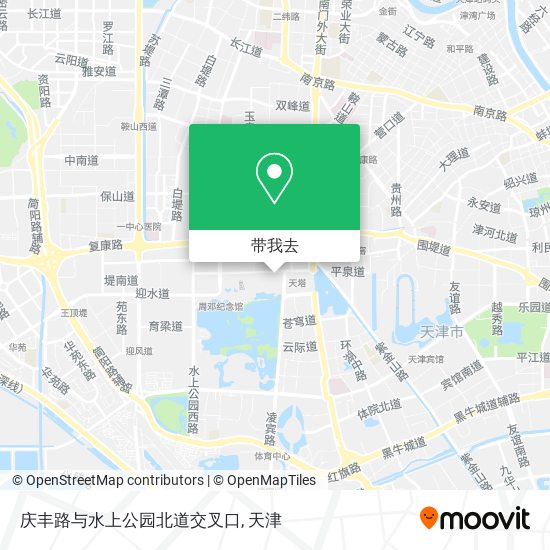 庆丰路与水上公园北道交叉口地图