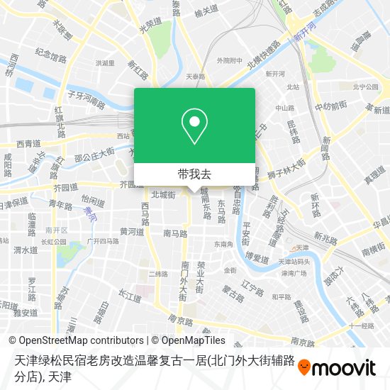 天津绿松民宿老房改造温馨复古一居(北门外大街辅路分店)地图