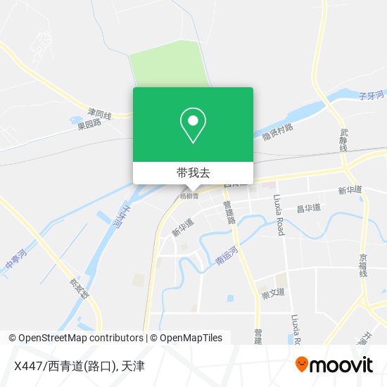 X447/西青道(路口)地图