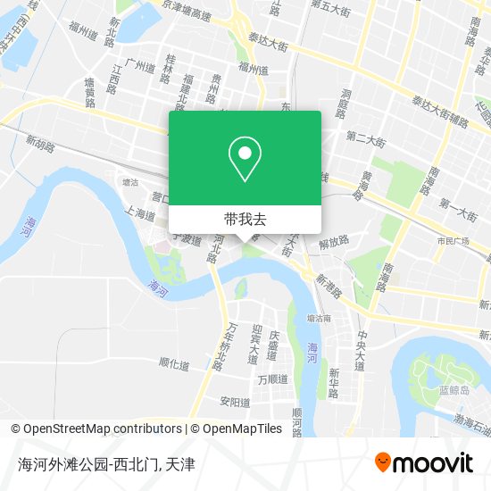 海河外滩公园-西北门地图