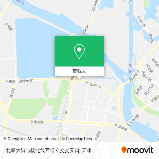 北塘大街与杨北线互通立交交叉口地图