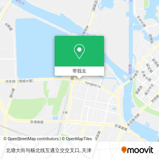 北塘大街与杨北线互通立交交叉口地图