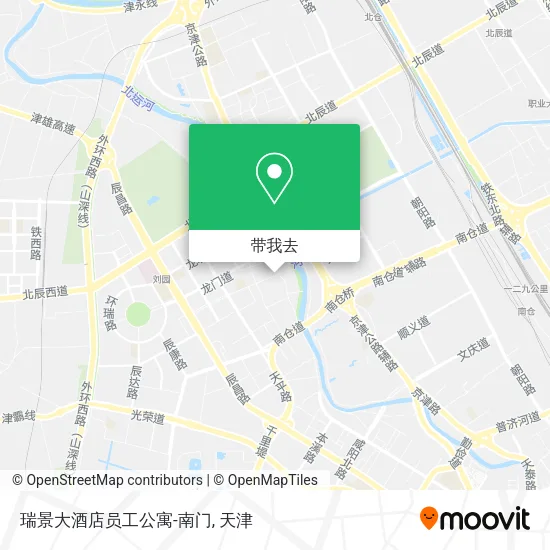 瑞景大酒店员工公寓-南门地图