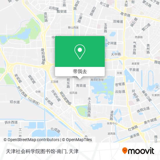 天津社会科学院图书馆-南门地图