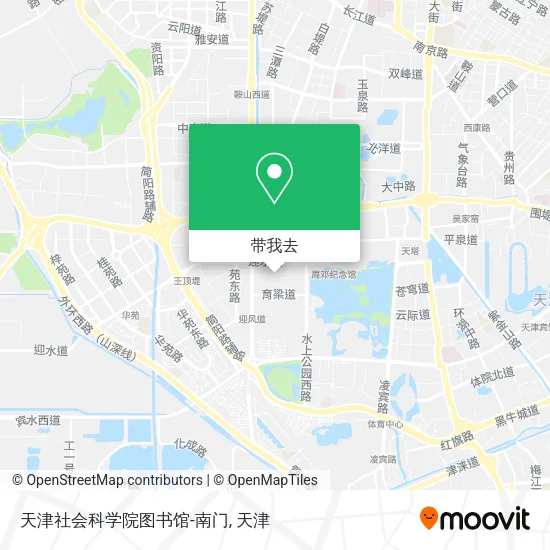 天津社会科学院图书馆-南门地图