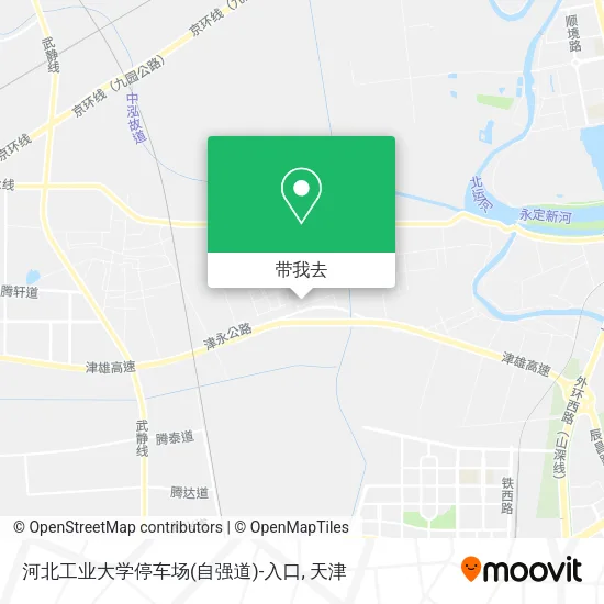 河北工业大学停车场(自强道)-入口地图