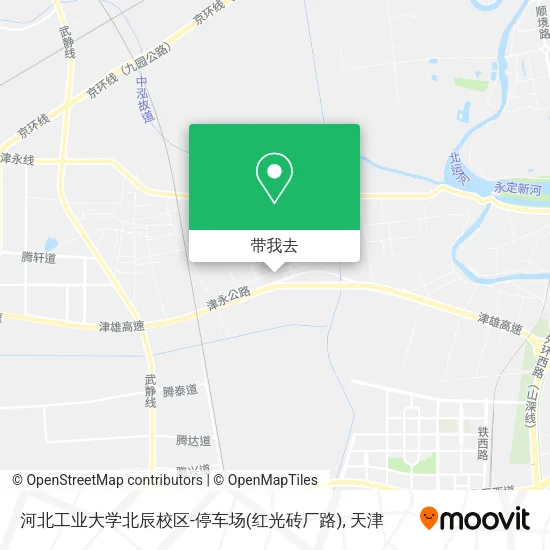 河北工业大学北辰校区-停车场(红光砖厂路)地图