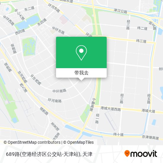 689路(空港经济区公交站-天津站)地图