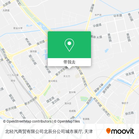 北轻汽商贸有限公司北辰分公司城市展厅地图