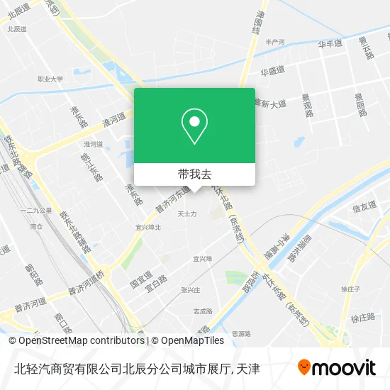 北轻汽商贸有限公司北辰分公司城市展厅地图