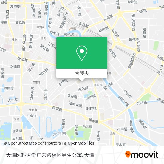 天津医科大学广东路校区男生公寓地图