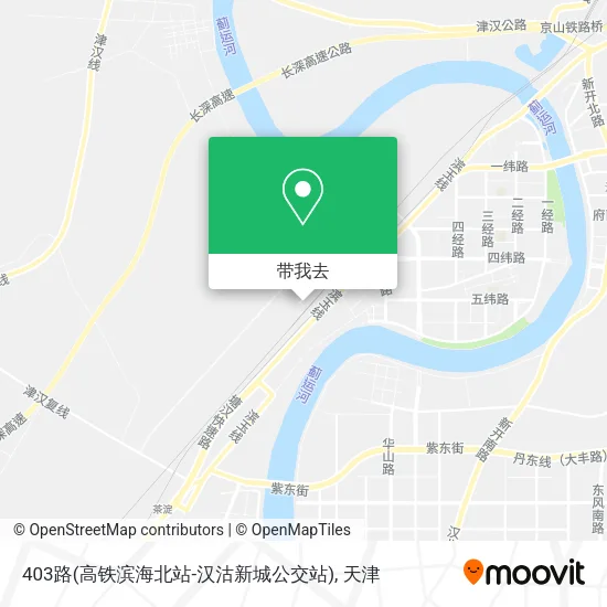 403路(高铁滨海北站-汉沽新城公交站)地图