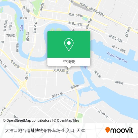 大沽口炮台遗址博物馆停车场-出入口地图