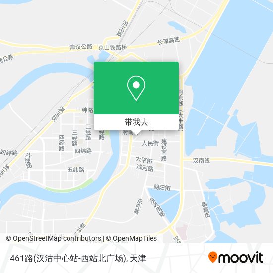 461路(汉沽中心站-西站北广场)地图