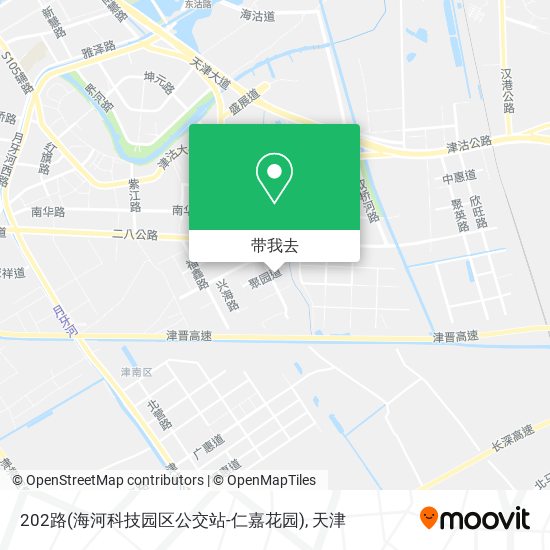 202路(海河科技园区公交站-仁嘉花园)地图