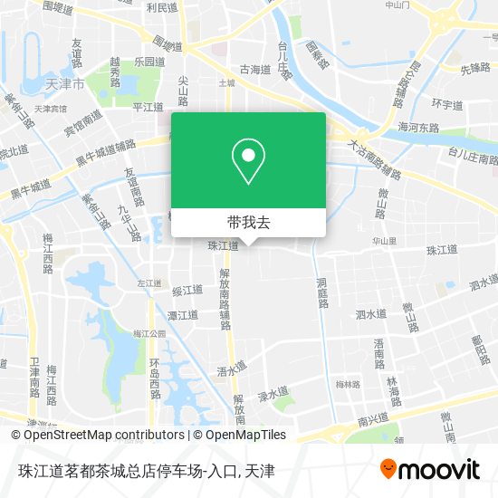 珠江道茗都茶城总店停车场-入口地图