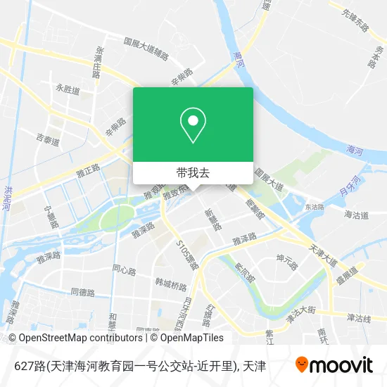 627路(天津海河教育园一号公交站-近开里)地图