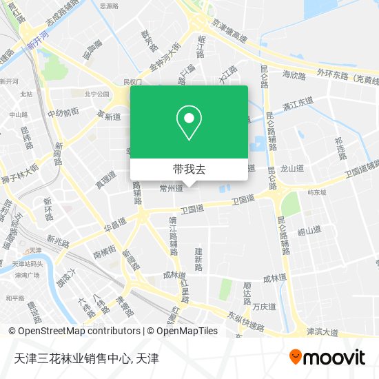 天津三花袜业销售中心地图
