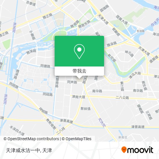 天津咸水沽一中地图