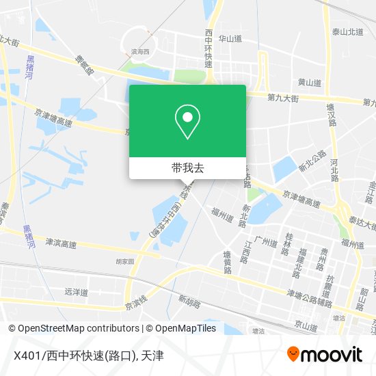 X401/西中环快速(路口)地图