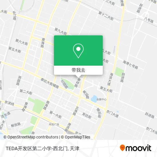 TEDA开发区第二小学-西北门地图