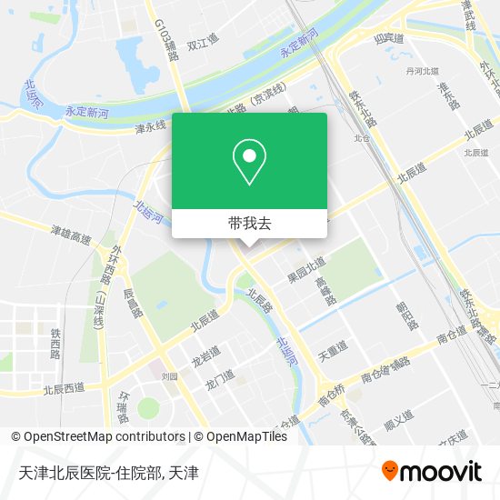 天津北辰医院-住院部地图