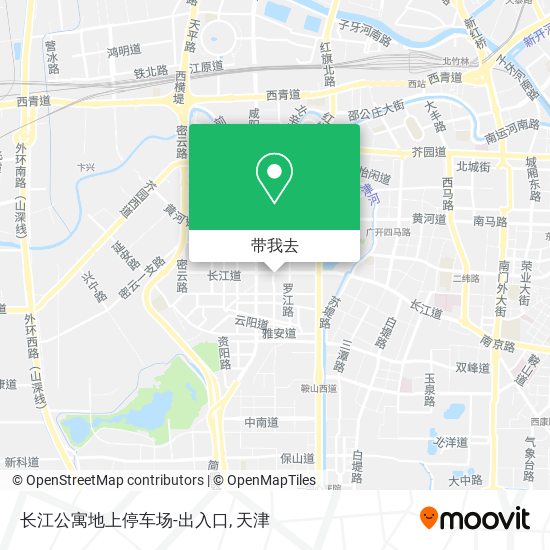 长江公寓地上停车场-出入口地图