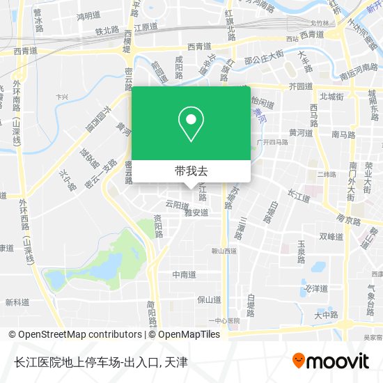 长江医院地上停车场-出入口地图