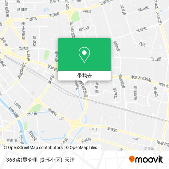 368路(昆仑里-贵环小区)地图