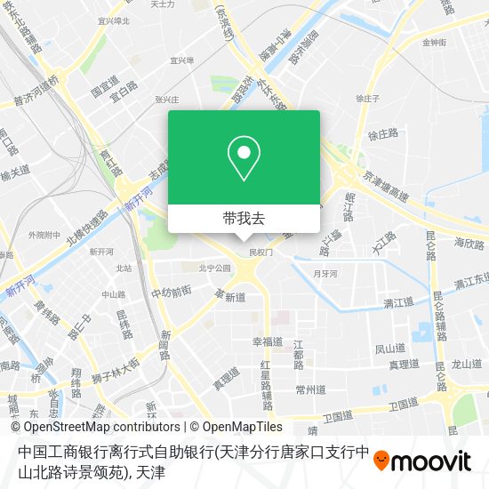中国工商银行离行式自助银行(天津分行唐家口支行中山北路诗景颂苑)地图