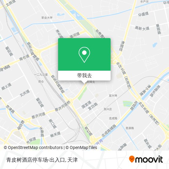 青皮树酒店停车场-出入口地图